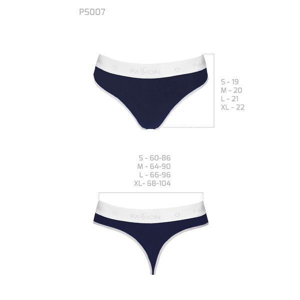 Спортивні трусики-стрінги Passion PS007 PANTIES M, navy blue SO4252 фото