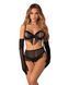 Комплект Obsessive Rossay Black 4-pcs crotchless set L/XL SX5097 фото 1