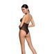Бодістокінг з декольте Passion BS088 black, імітація корсетної шнурівки SO6382 фото 2