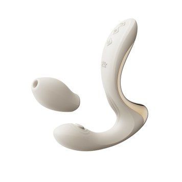 Вібратор-пульсатор з вакуумною насадкою Zalo &ndash; Talis G-Spot PulseWave Vibrator Ivory White SX0714 фото