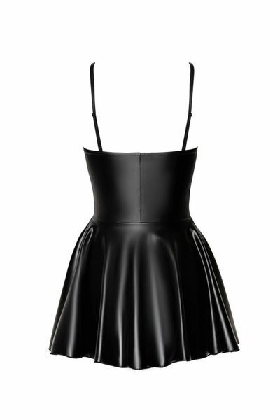 Сукня Noir Handmade F308 Dreamer, XL, міні, під латекс, відкриті плечі, спідниця кльош, блискавка спереду SX0288 фото