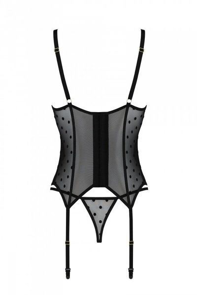 Корсет Passion MARINA CORSET, L/XL, black, з відкритими чашками SO9729 фото