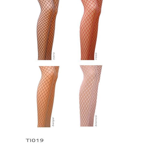 Колготки в сіточку без виділених трусиків Passion TI019 типу Кабаретка 3/4 (fishnet), nero PS23204 фото