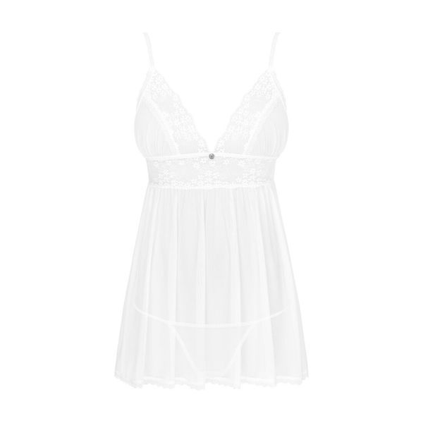 Пеньюар і трусики Obsessive Heavenlly babydoll & thong XL/2XL SO8165 фото