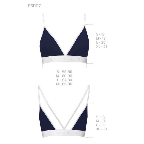 Спортивний топ з подвійними бретелями Passion PS007 TOP L, navy blue SO4267 фото