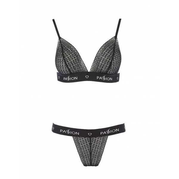 Комплект білизни Passion Exclusive GLAMISS SET XXL/XXXL, black PS27103 фото