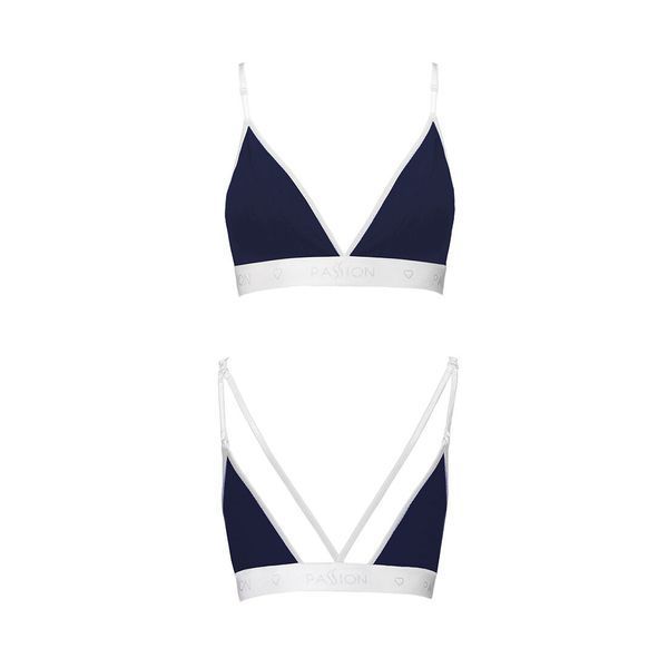 Спортивний топ з подвійними бретелями Passion PS007 TOP L, navy blue SO4267 фото