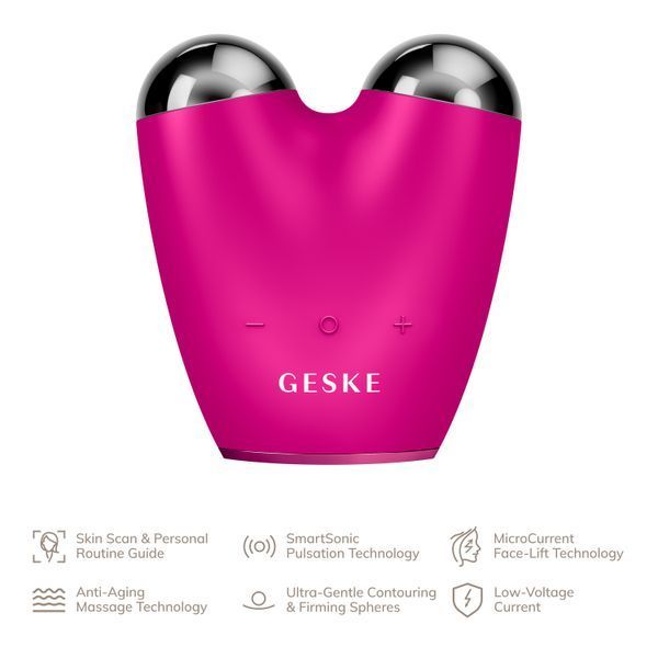 Мікрострумовий підтягувач шкіри обличчя GESKE MicroCurrent Face-Lifter 6в1 magenta HB0131 фото