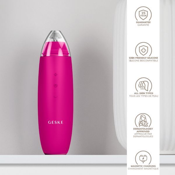 Мікродермабразійний пристрій для видалення чорних цяток GESKE MicroDermabrasion Blackhead Remover 7в1 magenta HB0569 фото