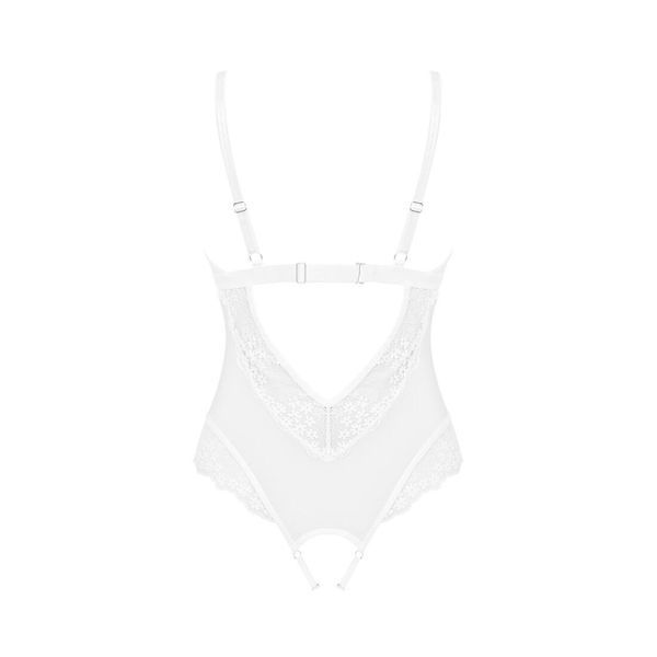 Еротичне напівпрозоре боді Obsessive Heavenlly crotchless teddy M/L, з доступом SO8167 фото