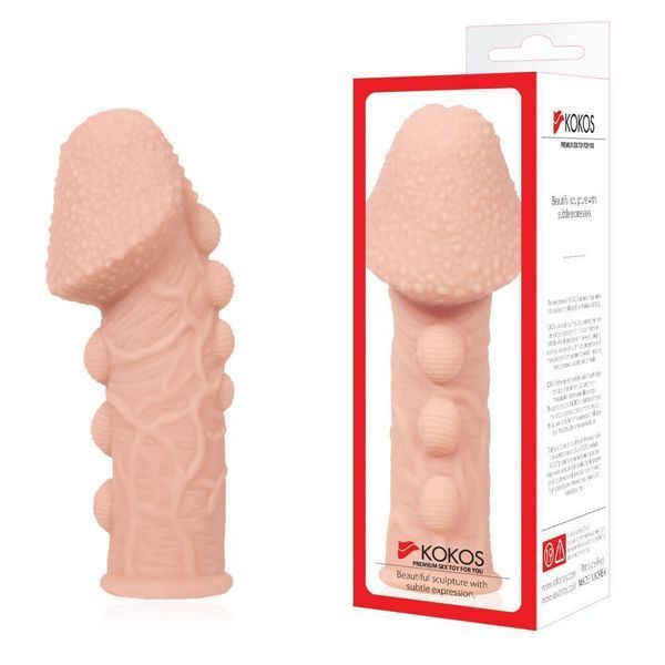 Насадка на член Kokos Extreme Sleeve ES.09 розмір S, потовщувальна, стимулюючий рельєф SX1447 фото
