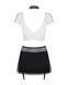 Еротичний костюм секретарки Obsessive Secretary suit 5pcs black L/XL, чорно-білий, топ, спідниця, ст SO7307 фото 6