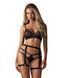 Комплект Obsessive Blomentis 3-pcs set, XL/2XL, м&rsquo;який ліф, стрінги зі стрепами, пояс із гартерами SX1035 фото 1