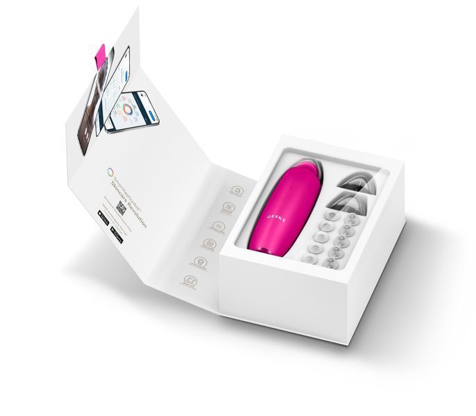 Мікродермабразійний пристрій для видалення чорних цяток GESKE MicroDermabrasion Blackhead Remover 7в1 magenta HB0569 фото