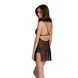 Сорочка Passion DELIENA CHEMISE L/XL black, стрінги із заниженою талією SO8418 фото 2