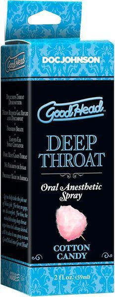 Спрей для мінету Doc Johnson GoodHead DeepThroat Spray - Cotton Candy 59 мл для глибокого мінету SX1321 фото