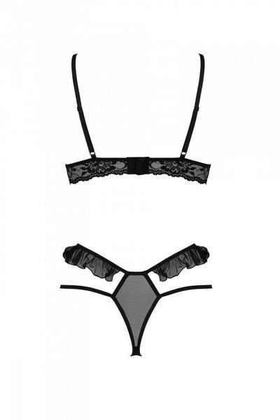 Еротичний комплект Passion DOLLY SET, S/M, black, з відкритими чашками SO9705 фото