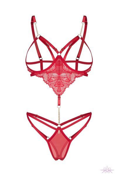Боді Obsessive Matildea crotchless teddy L/XL SX3607 фото