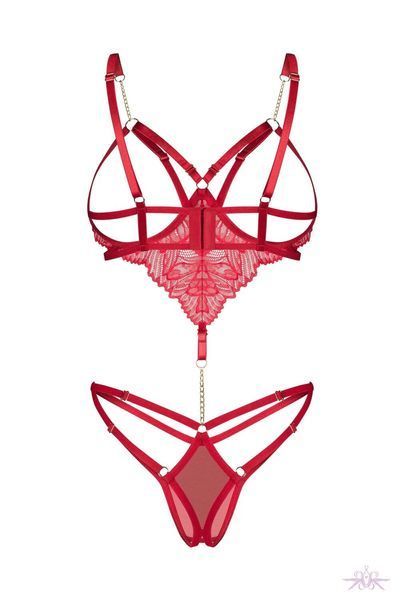 Боді Obsessive Matildea crotchless teddy L/XL SX3607 фото
