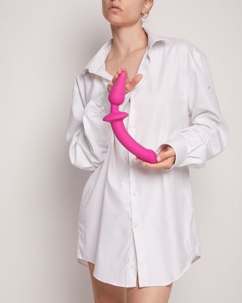 Анальна пробка з дилдо 2в1 Strap-On-Me SWITCH PLUG-IN DILDO Fuchsia L, діаметр 4,5/3,4 см SO6829 фото