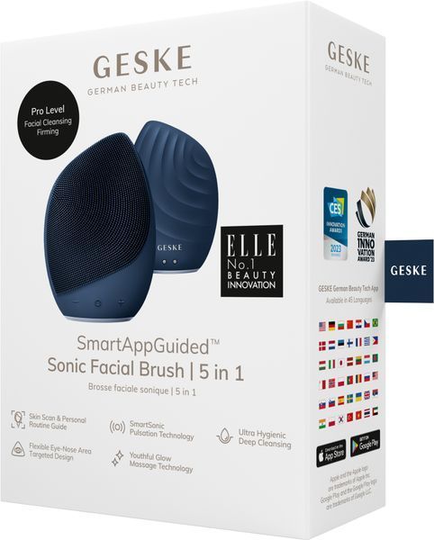 Електронна ультразвукова щітка для обличчя GESKE Sonic Facial Brush 5в1 midnight HB0067 фото