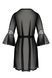 Пеньюар Passion LEAFA PEIGNOIR black, XXL/XXXL, довжина трохи вище коліна, широкі рукави, зав'язується на пояс SX0508 фото 4