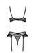 Комплект Passion KERRIA SET WITH OPEN BRA black, XXL/XXXL, бюстгальтер з відкритою чашкою, стрінги, пояс для панчіх SX0496 фото 4