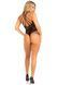 Тедді Leg Avenue Thong teddy with strappy back, One Size, чорне, еластичне мереживо, низ &mdash; стрінги SX1081 фото 5