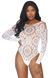 Еротичне боді-бодістокінг Leg Avenue Snap crotch thong back teddy White S/M SO9133 фото 1