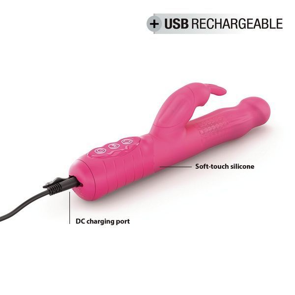 Вібратор-кролик Dorcel Baby Rabbit Magenta 2.0 з перлинним масажем і головкою, що обертається SO8680 фото