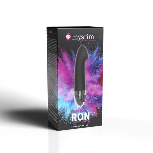 Вібратор для точки G з електростимуляцією Mystim Right on Ron Black Edition SO8143 фото