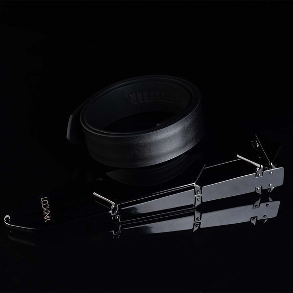 Регульована шльопалка LOCKINK Adjustable Slapper for Impact Play, чорна, натуральна шкіра SX0831 фото