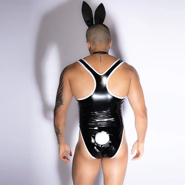 Чоловічий костюм зайчика JSY &laquo;Невтомний Мет&raquo; One Size, боді, метелик, вушка SX0426 фото
