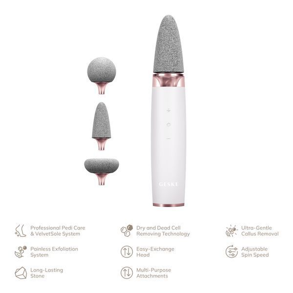 Шліфувальна пилка для стоп з додатковими насадками GESKE Electric Pumice Foot Smoothing Multi-Pen 8в1 starlight HB0535 фото