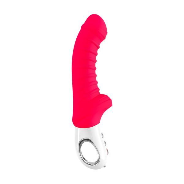 Вібратор для точки G Fun Factory TIGER india red, ребристий, підходить для анальної стимуляції SX0939 фото