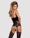 Бодістокінг Obsessive Bodystocking G310 S/M/L, топ, панчохи, підв&rsquo;язки, круглі вирізи SO7236 фото 2