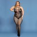 Сітчастий бодістокінг JSY &laquo;Відверта Мадлен&raquo; Plus Size, Black, імітація боді, мереживо, доступ SO8389 фото 5
