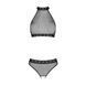 Білизна з відкритим доступом Passion MOONLIGHT SET XXL/XXXL black, топ, стрінги SO8453 фото 3