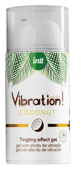 Рідкий вібратор Intt Vibration Coconut Vegan (15 мл), дуже смачний, діє до 30 хвилин SO5972 фото