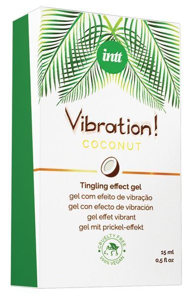 Рідкий вібратор Intt Vibration Coconut Vegan (15 мл), дуже смачний, діє до 30 хвилин SO5972 фото