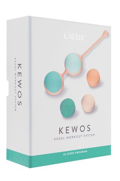 Вагінальні кульки Liebe Kewos &mdash; Peach/Mint, 5 кульок у комплекті, 15, 25, 35, 45 та 55 г SX1595 фото