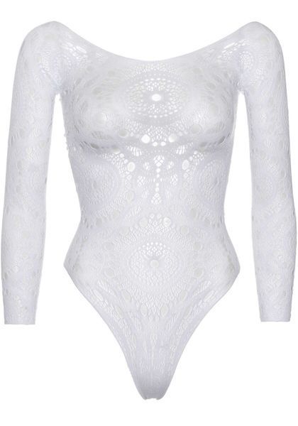 Еротичне боді-бодістокінг Leg Avenue Snap crotch thong back teddy White M/L SO9134 фото