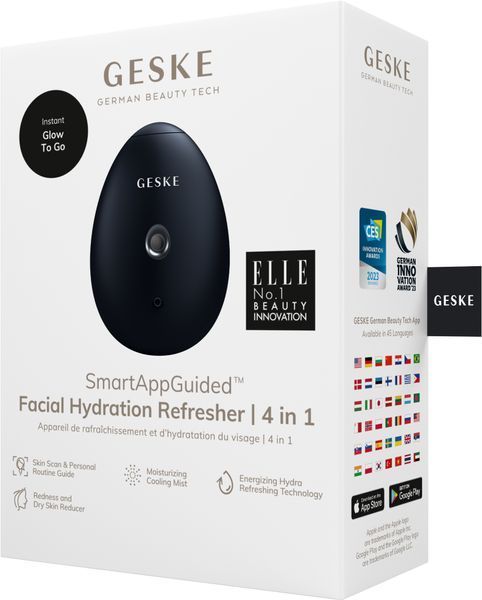 Електронний освіжувач для зволоження обличчя GESKE Facial Hydration Refresher 4в1 black HB0168 фото