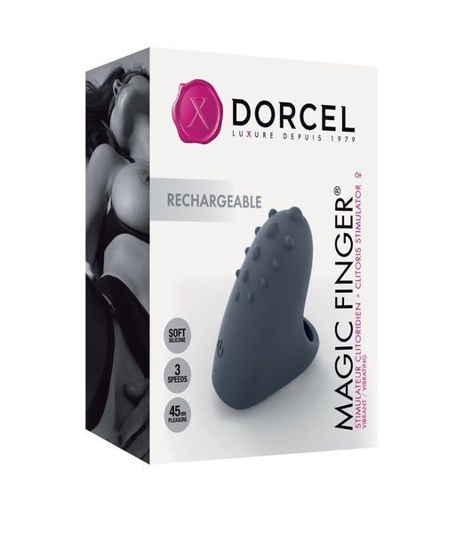 Вібратор на палець Dorcel MAGIC FINGER Black перезаряджуваний, 3 режими роботи SO1418 фото