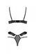 Еротичний комплект Passion DOLLY SET, XXL/XXXL, black, з відкритими чашками SO9706 фото 4