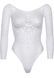 Еротичне боді-бодістокінг Leg Avenue Snap crotch thong back teddy White M/L SO9134 фото 4