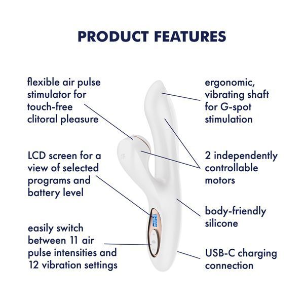 Вакуумний вібратор-кролик Satisfyer Pro+ G-Spot Generation 2 White SX4315 фото