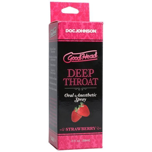 Розпродаж! Спрей для мінету Doc Johnson GoodHead DeepThroat Spray - Strawberry 59мл (термін 01.26) SO2801-R фото