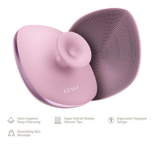 Щітка для тіла GESKE Body Brush metal 4в1 pink HB0346 фото