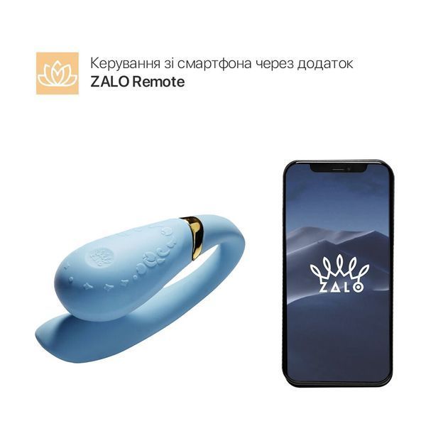 Смартвібратор для пар Zalo &mdash; Fanfan Royal Blue SO6668 фото